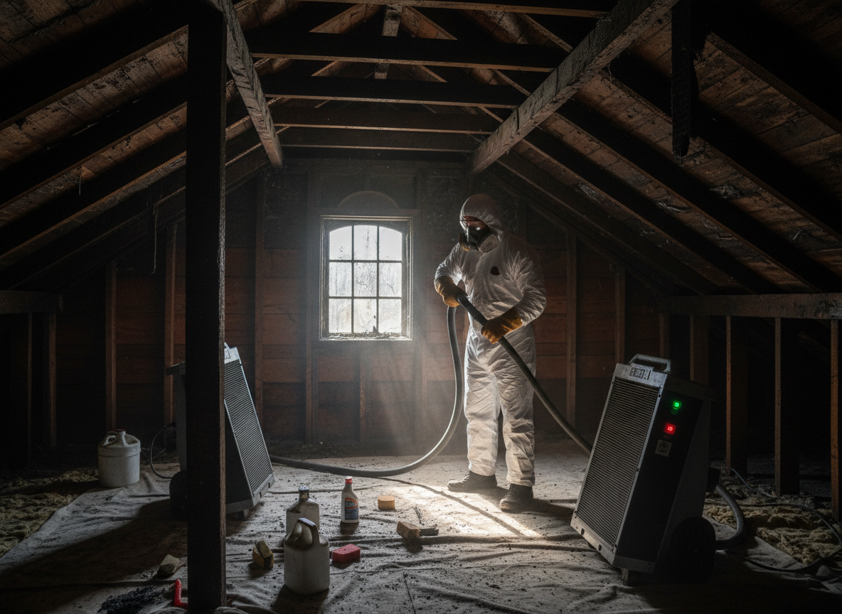 Attic Fire Restoration in San Luis Rey, CA