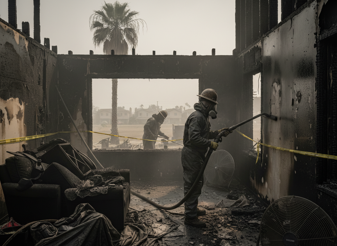Fire Damage Clean Up in San Luis Rey, CA