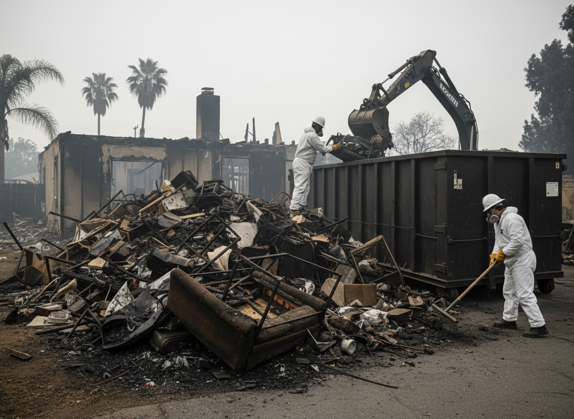 Hoarding Cleanup After Fire in San Luis Rey, CA